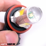  Светодиодная автолампа H8 3 LED HP + 1 LED CREE с линзой
