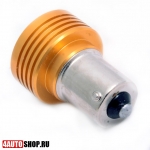  Светодиодная автолампа P21W 1 LED HP + линза 90