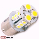 Светодиодная автолампа P21W 15 LED SMD3528 + 3 LED SMD5050 (2шт.)
