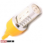  Светодиодная автолампа W21/5W 4 LED HP (желтая) (2шт.)