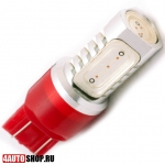  Светодиодная автолампа W21/5W 4 LED HP (красная) (2шт.)