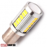  Светодиодная автолампа P21W 27 LED SMD5630 + линза (2шт.)