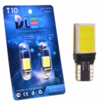  Светодиодная автолампа W5W - 2 COB с обманкой