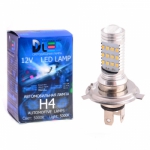 Автомобильные лампы H4  Светодиодная автолампа H4 - 24 SMD 2323 + Линза CREE